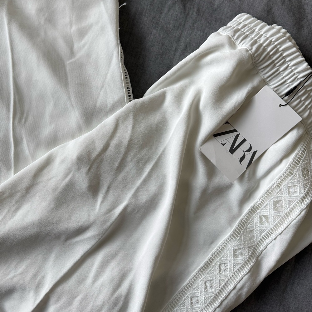 Zara Wide Leg Pants with Side Detail (XL)